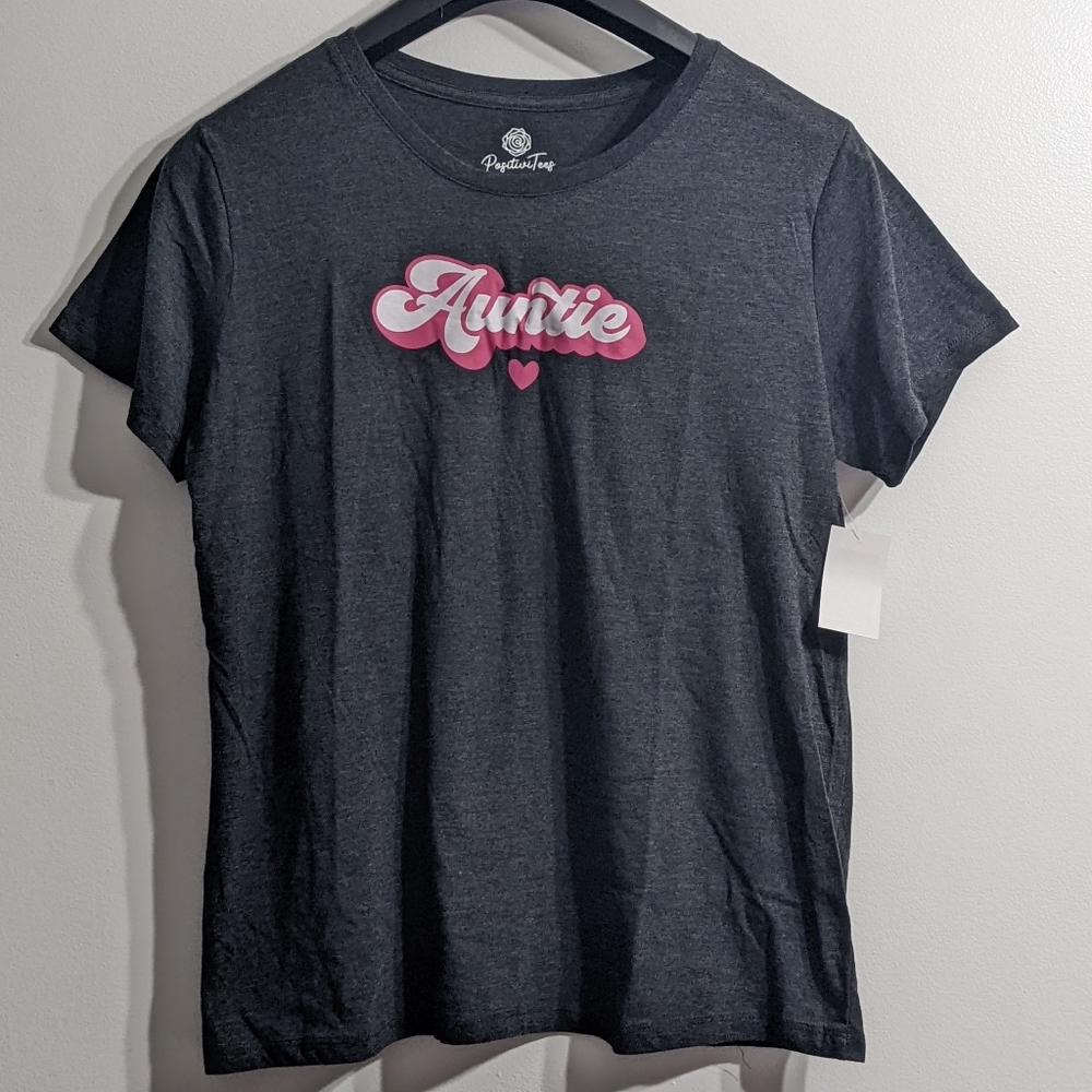 Auntie Black Graphic T-Shirt, Size XLarge, New With Tag